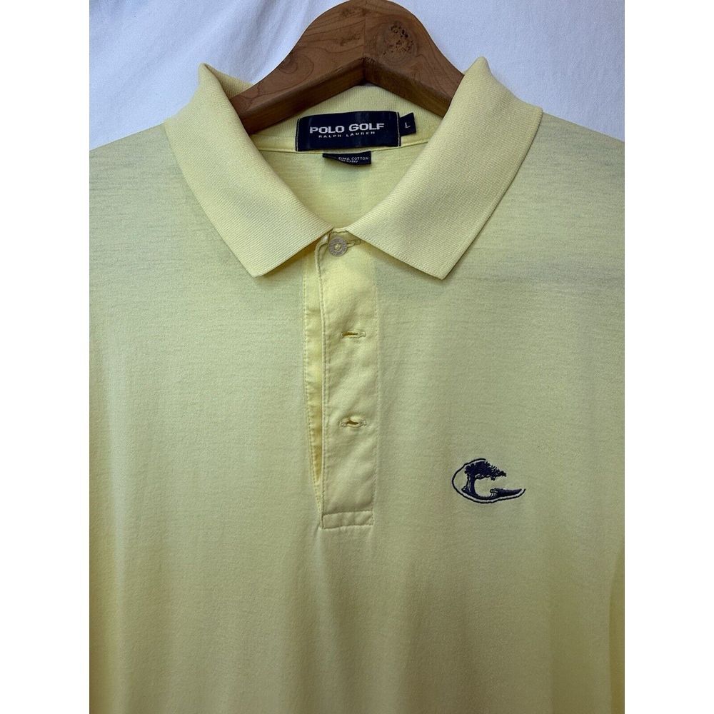 Polo Golf L Shortsleeve Polo Yellow Ocean Forest Golf Club Member Shirt See Pics